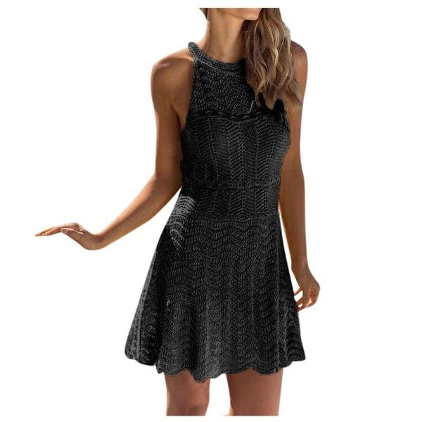 

cover-ups sagace dress summer beach solid dresses and tunics embroidered lace crochet bikini swimwear overall women sleeveless