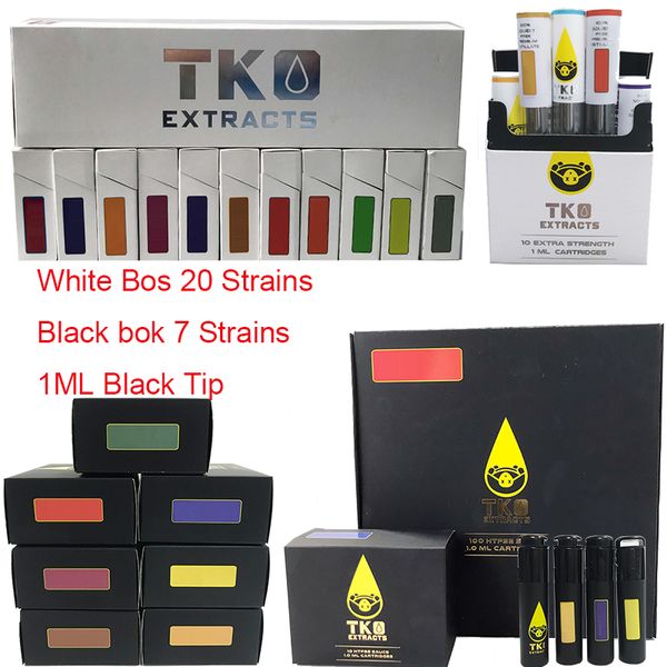

Экстракт TKO Vape Картриджи Упаковка 1мл Керамические Coil Atmoizer густое масло телеги EMPTY Dab Pen Воск испарителем 510 темы E Сигареты