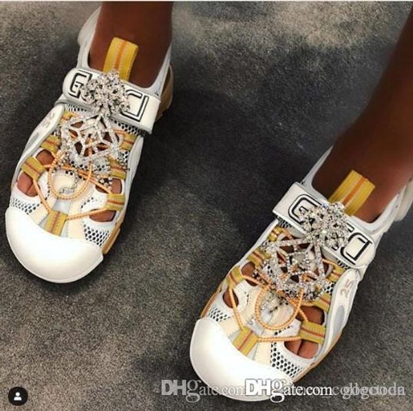 

Women men leather and me h andal with cry tal refleactive hiking neaker andal ummer fa hion lide multicolor ize 35 44