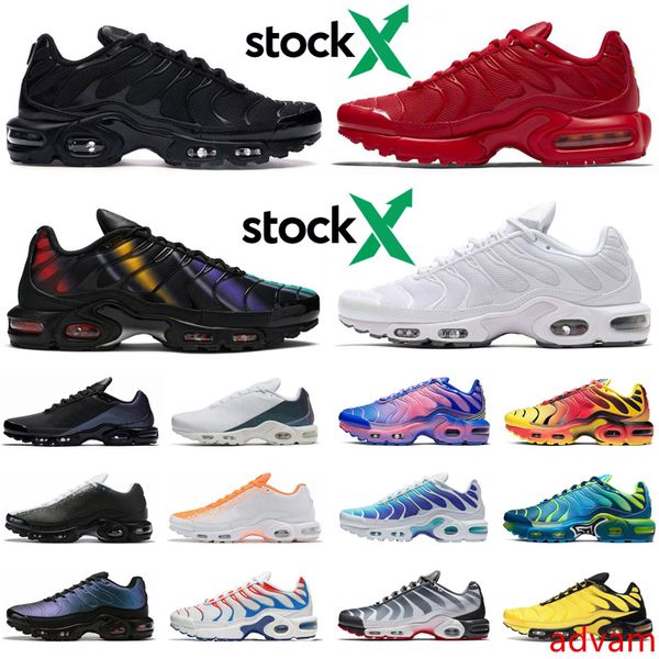 

2020 tn plus se stock x ultra men women running shoes triple black white red athletics outdoor mens womens trainers sports sneakers runners
