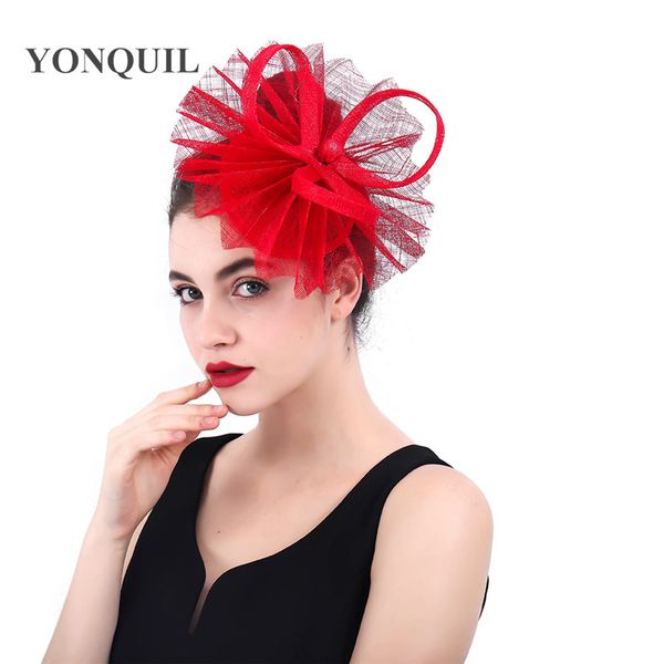 

multiple color sinamay base fascinator headwear party headpiece race show hair accessories church millinery cocktail hats syf387