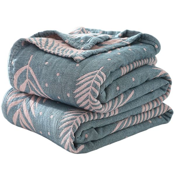 

4 layer cotton gauze muslin throw blanket for bed sofa summer air conditioning bedspread for kids adults