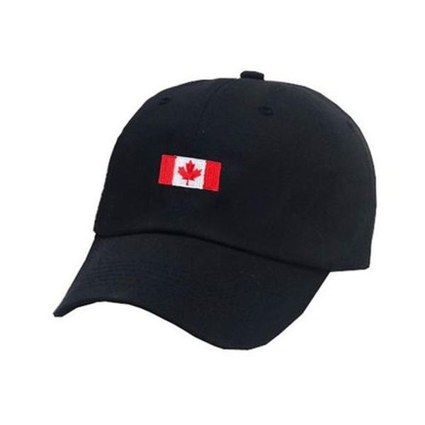 

2020 new canadian flag hat men and women adjustable soft hat fashion simple cap wholesale lprxr, Black;white