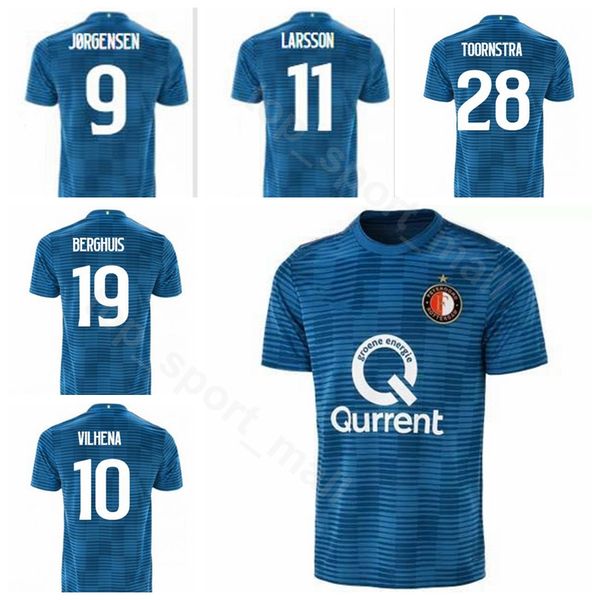 

Men Feyenoord Soccer Jersey 18 19 Season 11 LARSSON 8 CLASIE 4 ST.JUSTE 15 MALACIA 1 VERMEER Football Shirt Kits Uniform
