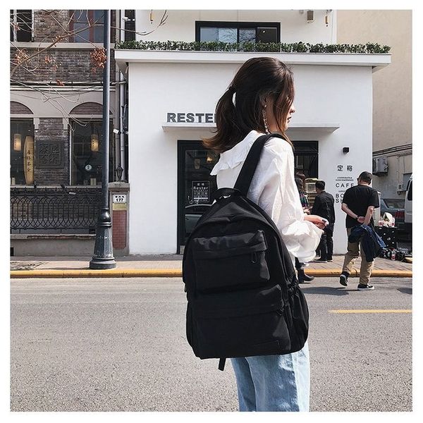 

girls backpack women multi pocket travel backpack new waterproof nylon women school bag fashionable simple