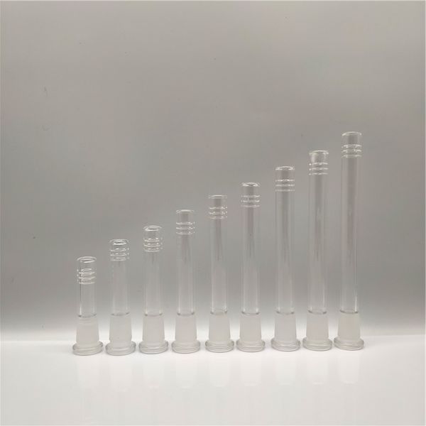 

Стеклянный прижим 14мм-18мм женский Lo Pro Diffused Downstem с 6 вырезами имеет разный размер для бонгов бесплатная доставка