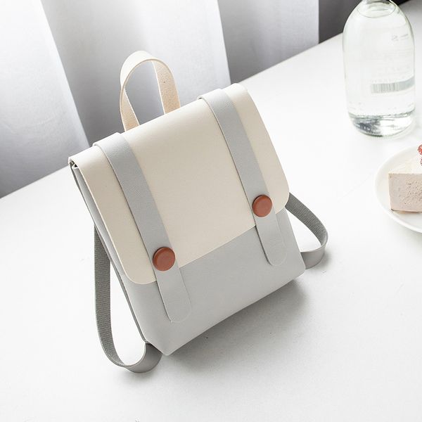 

small backpack korean version of the cover type contrast color 2019 autumn and winter new products women's crossbody/shoulder ba