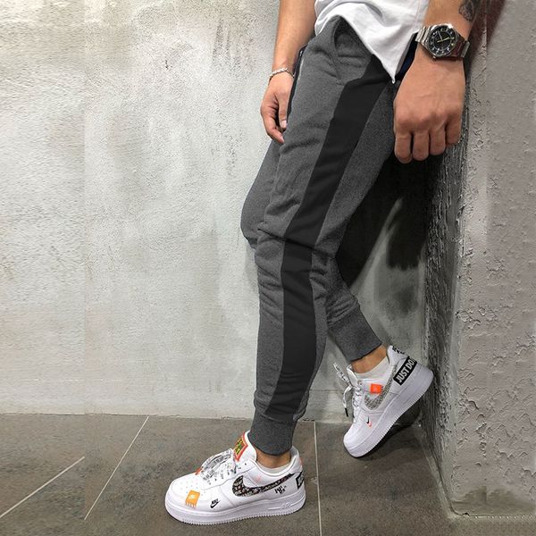 

new fashionable men's trousers, casual trousers, men's slacks and teenagers'clothing in europe and america in 2019, Black