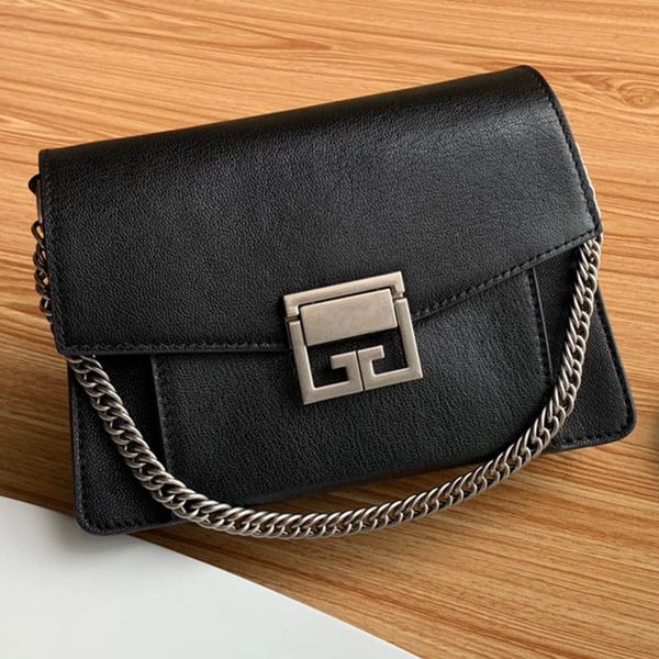 

2019 winter designer messenger bag 32850 given luxury handbag with dustbag 41cm metal chain genuine leather shoulder bag with leather strap