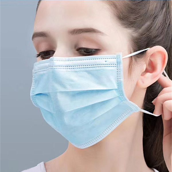 

with box anti dust face mouth mask cover pm2.5 3 three-layer non-woven protective dustproof pm 2.5 masks