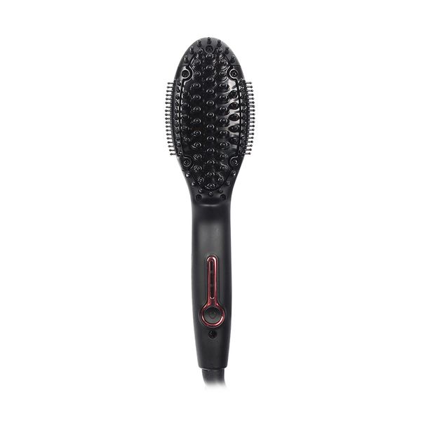 

uu-309 negative straight brush tourmaline ceramic straightener hair straightening comb perfect styler 110-220v us plug, Black