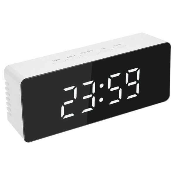 

digital mirror led alarm clock night light digital display usb charging rectangle multi-function desk alarm clocks