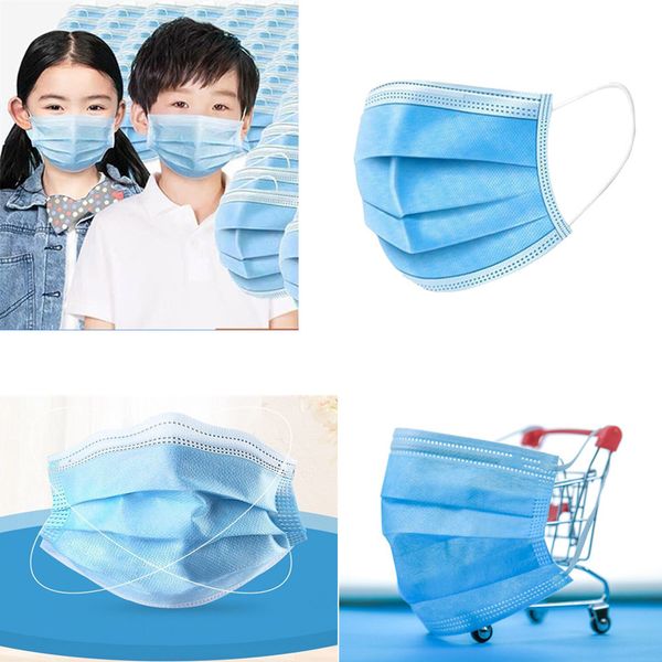 

3m n95 children face mask kids 3 layers with non woven earloops mask thick dustproof prevent disease mask for kid student