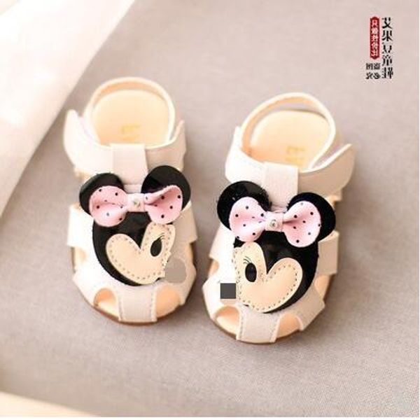 

a toddler shoes 1/2 0-2 years old female baby girls princess soft bottom summer sandals, Black;red