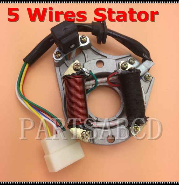 

5 wires magneto stator 50cc 70cc 90cc 110cc chinese engine parts atv bike go kart parts