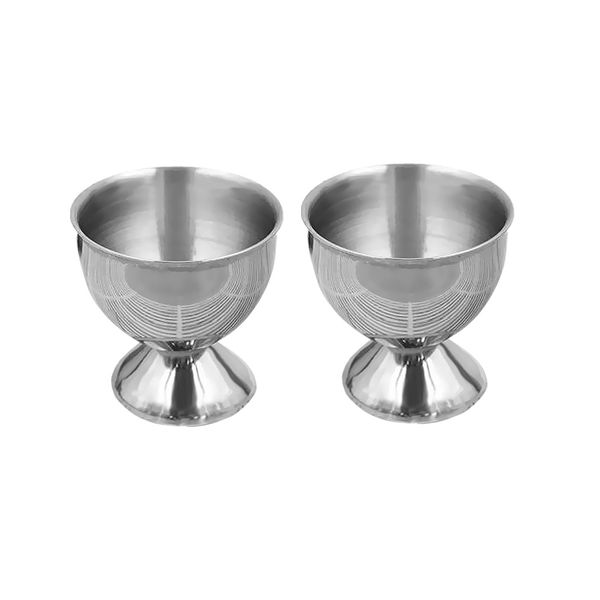 

2 pieces stainless steel soft boiled egg cups egg holder cup kitchen tool