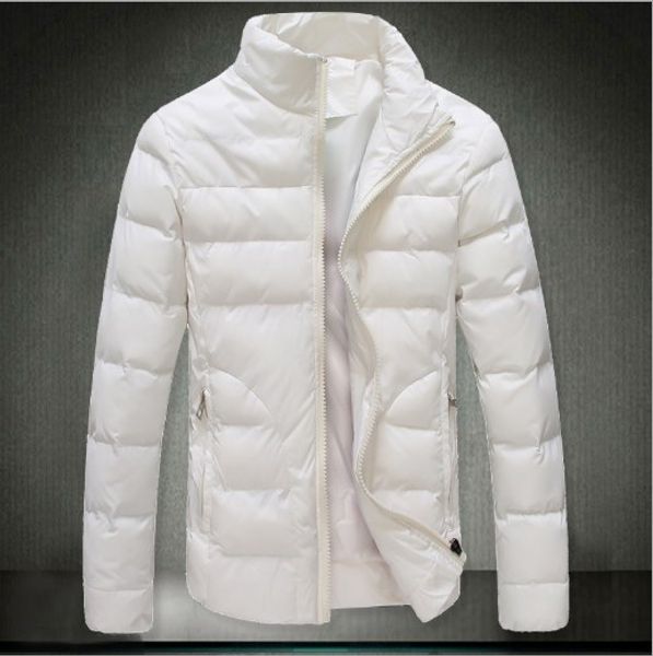

winter jacket men 2017 cotton padded warm thicken jacket coat clothing stand collar male solid parkas coat 6 color 4xl 5xl 6xl, Black