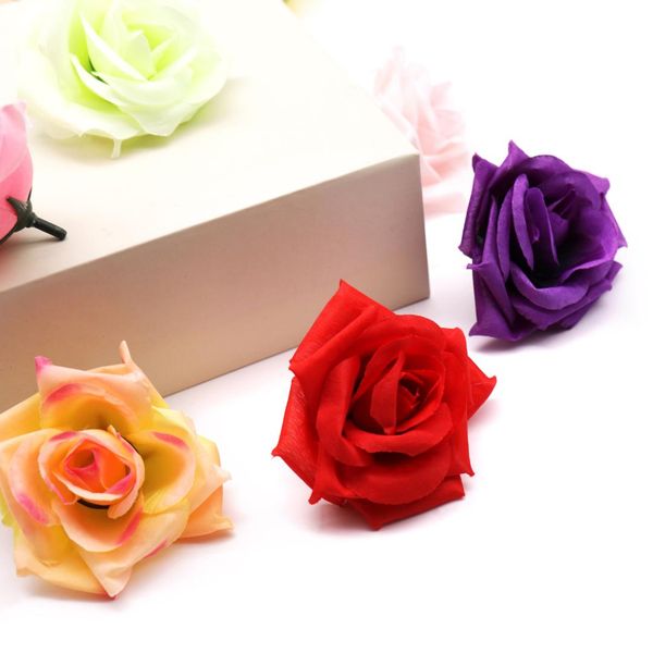 

50pcs 8cm large 50 heads open rose silk artificial fake flower for wedding home party home decoration diy