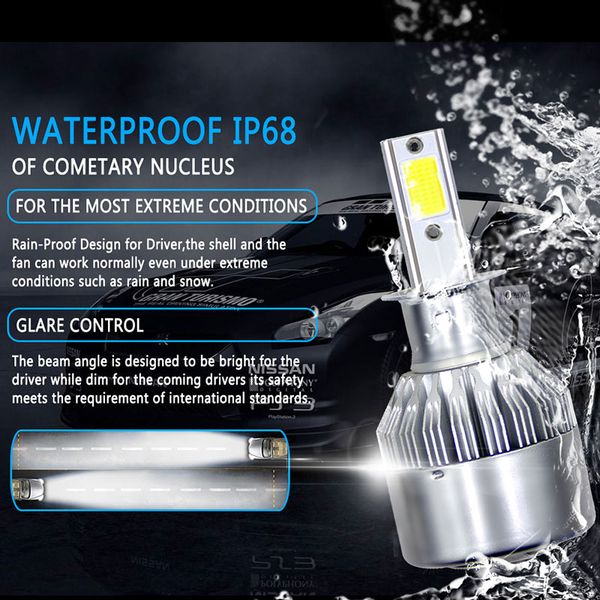 

led headlight front lamp super bright led fog light car styling light bulbs h3 dc12v universal