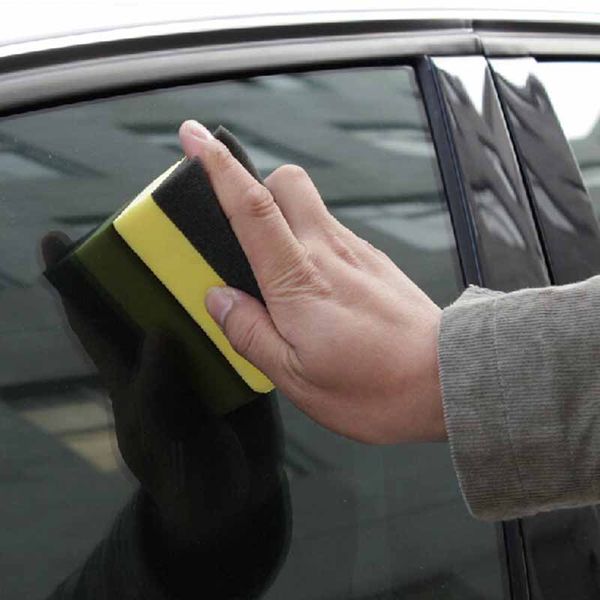 

car cleaning arc edge sponge car detailing u-shape tire wax polishing compound sponge tyre cleaning nettoyage voiture