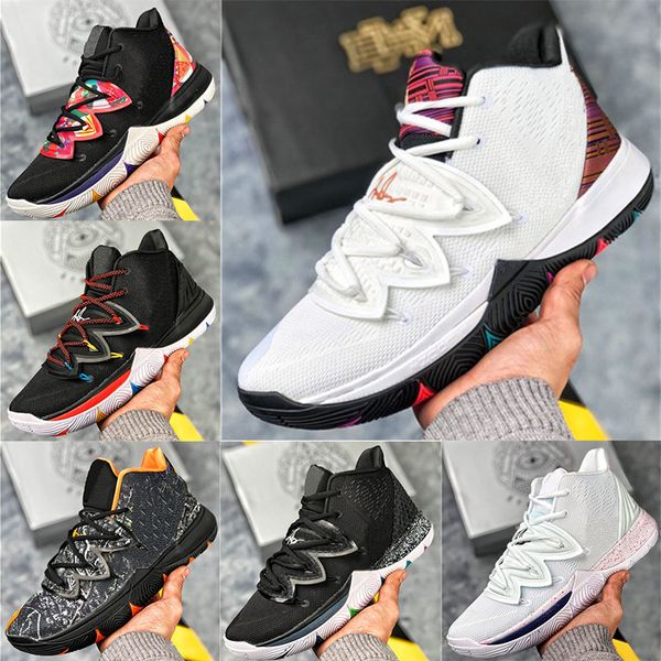 

2019 Newest Irving 5 5s Mens Basketball Shoes Lrving White Black Purple Green Gold Magic Sports Shoes Designer Men Sneakers Trainer 40-46