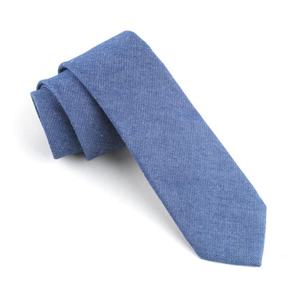 

mantieqingway slim 6cm ties for men wedding solid color cotton tie corbatas brand tie male business suits bow neck gravatas, Blue;white
