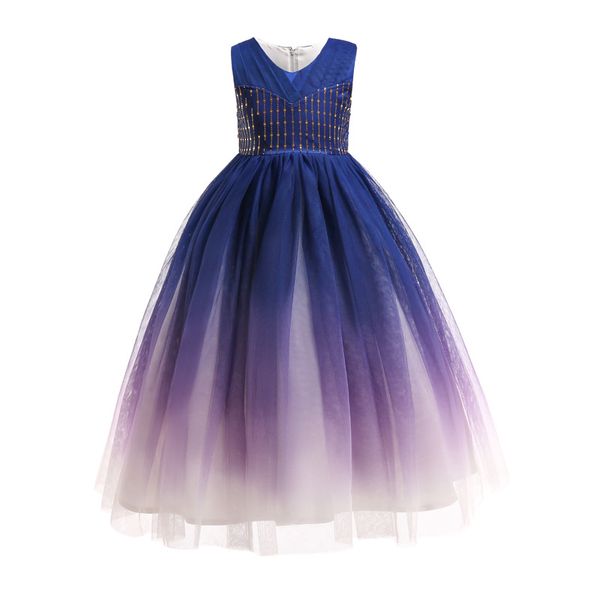 

baby girl princess dress sleeveless elegant sequin girl christmas wedding party dress 2-12yrs new year kids clothes, Red;yellow