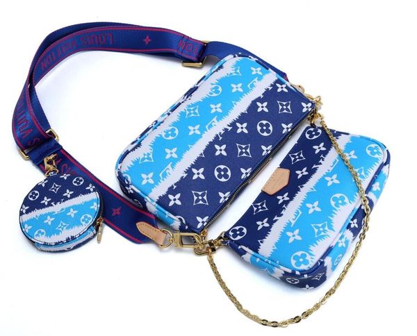 

women luxury shoulder bags purse favorite pochette 3pcs accessoires handbags fashion leather crossbody bag 3 colors straps