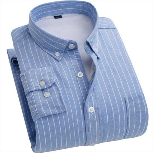 

winter men long sleeve single breasted striped printed cloth warm add wool flannel turn-down collar camisa shirts, White;black