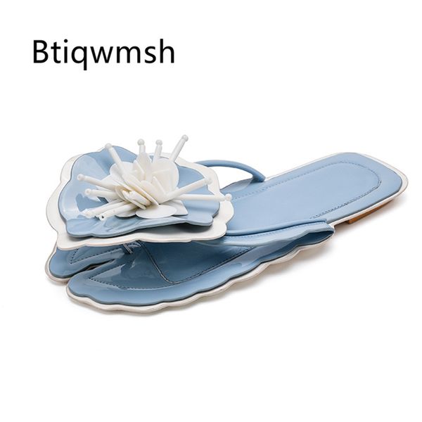 

2020 lotus slippers women flip flops flower flat shoes woman beach slippers, Black