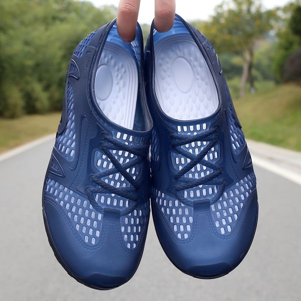 

summer men water shoes beach sandals outdoor sea aqua shoes wading feminino croc hollow beach walking seaside jelly