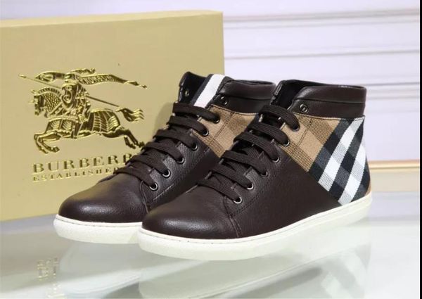 

mens designer casual shoes genuine leather trainer men fashion tennis, Black