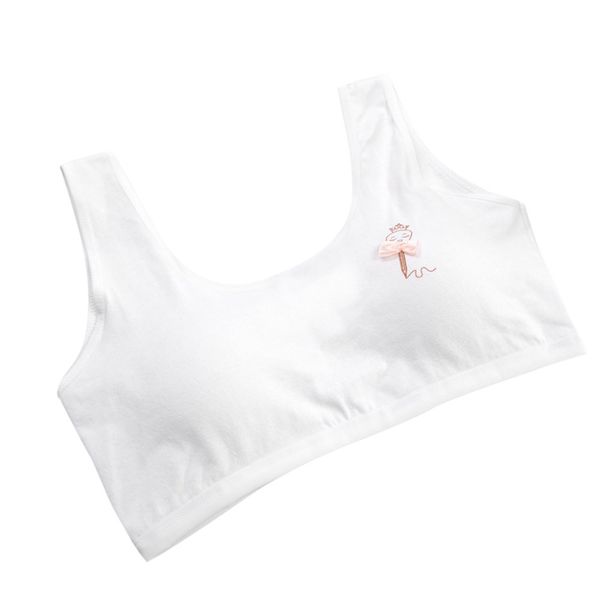 

girls cotton vest teenage bra kids candy sports breath tank underwear, Blue