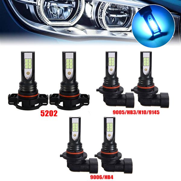 

2pcs h1 h3 h4 h7 h11 9005 9006 h15 p13w 5205 csp led car headlight bulbs 55w 10000lm blue 12000k for 12v to 24v car lighting