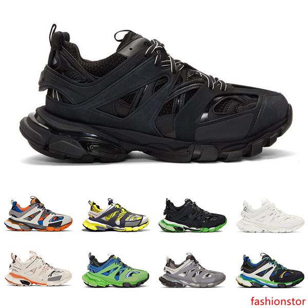 

fashion luxury designer track sneakers for men women triple black white grey outdoor casual shoes height height increasing jogging walking