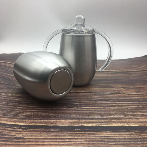 

8oz сиппите чашки с ручкой грудного кормления бутылкой из нержавеющей стали бутылки молоки портативной бутылочки для детей с пластиковой кры