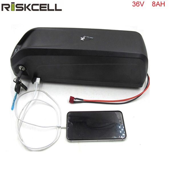 

батарея электрический велосипед 36 в 8ah hailong литий-ионная батарея ebike с bms и usb-портом для мотора на 36 в 500 вт с зарядным устройст