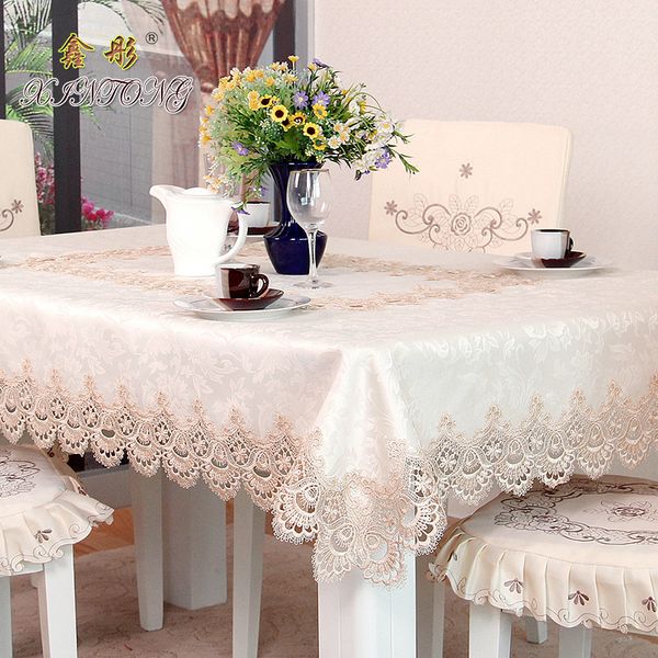 

europe luxury embroidered tablecloth water-soluble lace tablecloth coffee table cloth living room home soft