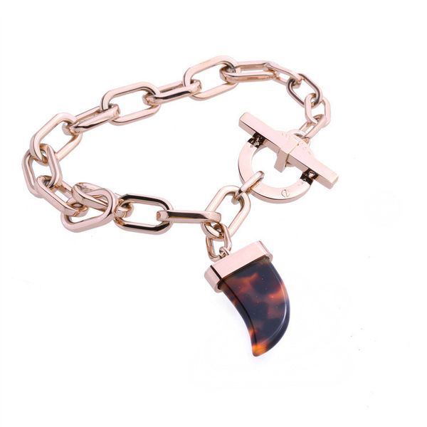 

2020 european and american brand bracelet ox horn bracelet titanium steel rose gold couple bracelet fashion mens bracelets, Golden;silver