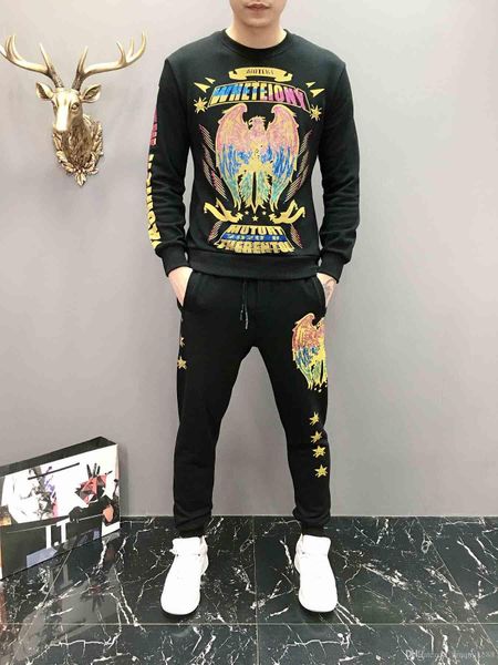 

brand sporting suit men warm hooded tracksuit track men's sweat suits set letter print large size sweatsuit male -3xl, Gray