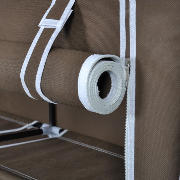 

schuhregal schuhablage 5 schicht 115 x28 x110 cm braun pull-out organizers