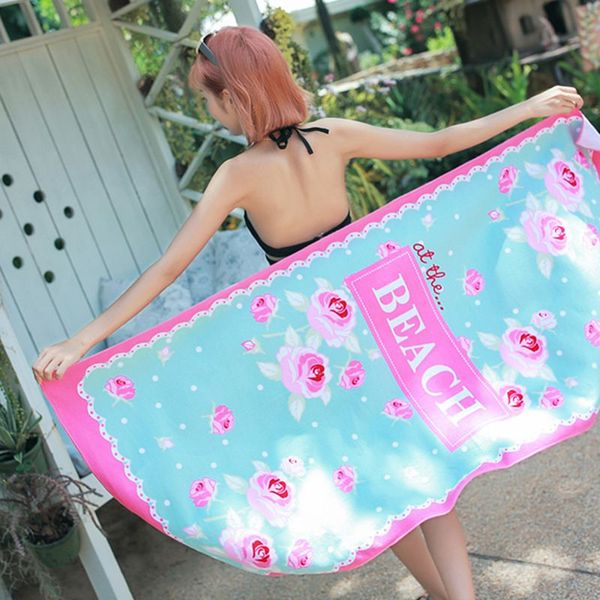 

microfiber beach home towel large water absorbent multi-purpose outdoor indoor blanket swimwear sportswear woman beach dress new, Blue;gray