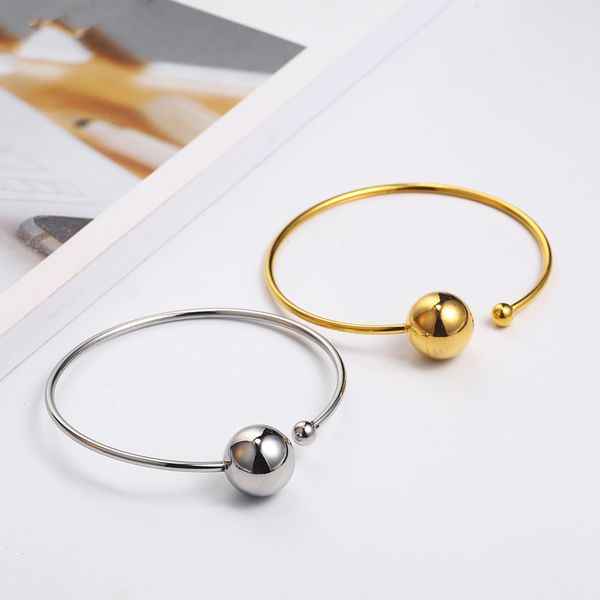 

oufei stainless steel jewelry woman vogue 2019 steel ball bracelets bangles adjustable jewelry accessories charm cuff bracelets, Black