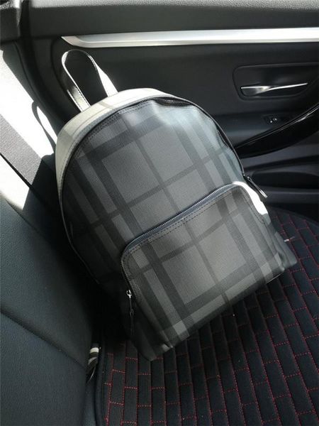 

19ss luxurious brands design bbr black plaid backpack clutch bags fashion shoulder men women travel duffel outdoor bags