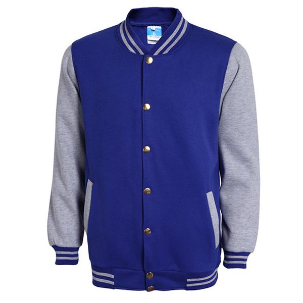 

classic blue varsity baseball jacket men veste homme 2016 autumn fashion brand slim fit bomber college jackets cotton jacket 3xl, Black;brown