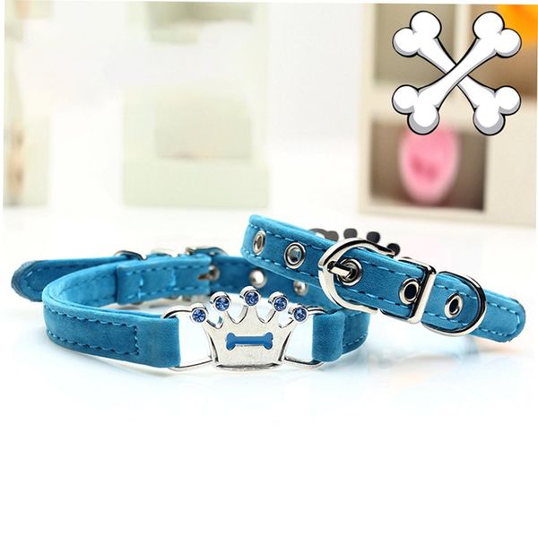 

crown flocking pet teddy cat kitten safely collar kitten bear dog blues
