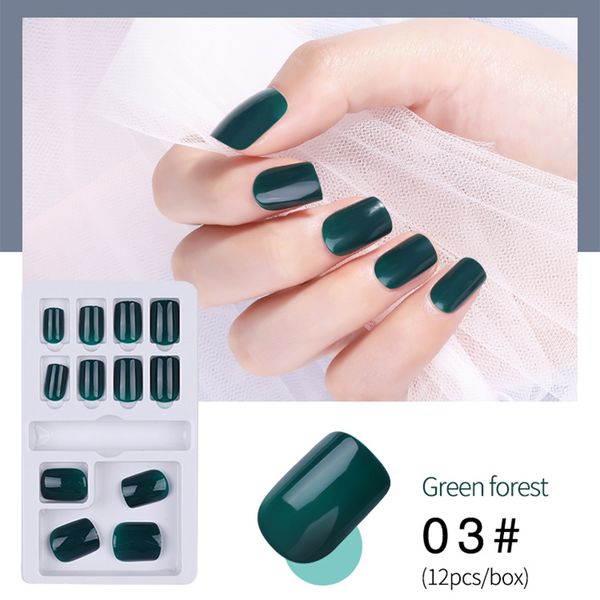 

12pcs/set short false nails full cover stiletto coffin fake nails abs artificial tips nail art decorations women makeup nail extensi, Red;gold