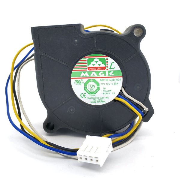 

новый оригинальный mbt6012xb-w25 dc12v 0.50 a 60x25mm 4 линии для охлаждения вентилятора холодильника