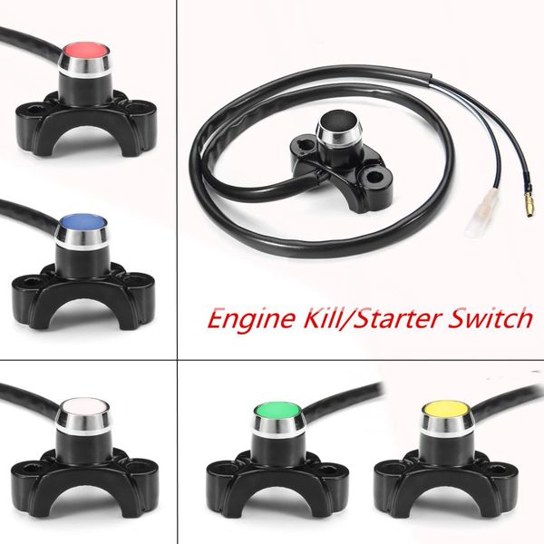 

22mm cnc billet universal motorcycle dirt bike atv engine sstart kill switch button engine start kill switch