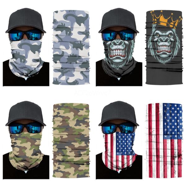 

pure color gradient magic bandana printed multi-color anti-uv face mask neck er summer multifunctional skull scarf outdoor c #190#725, Blue;black